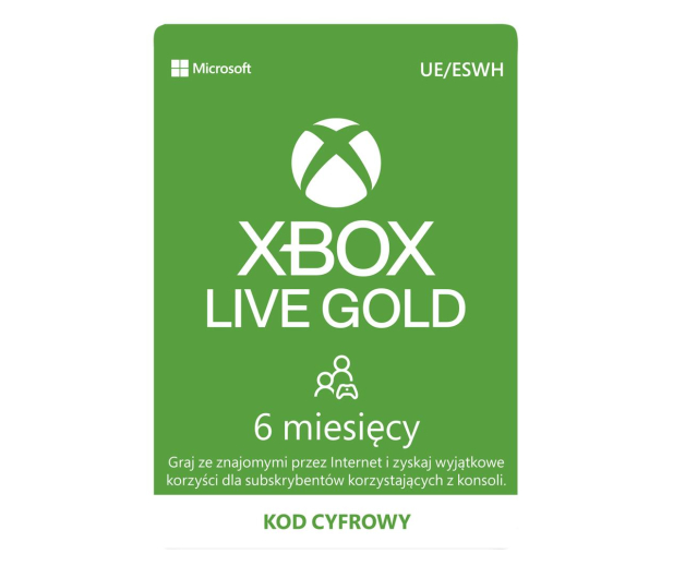 Microsoft Xbox Live GOLD 6 miesięcy ESD - 553983 - zdjęcie